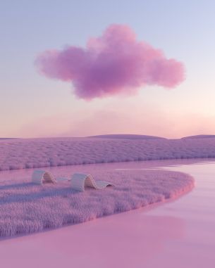 pink spaces, cloud Wallpaper 3240x4050
