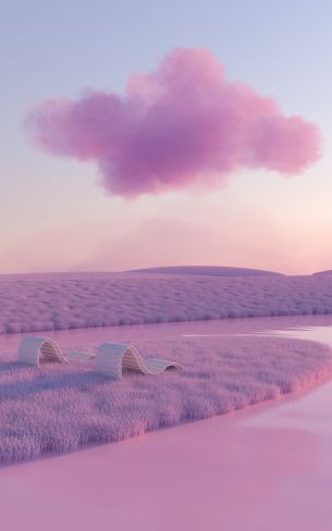 pink spaces, cloud Wallpaper 1600x2560