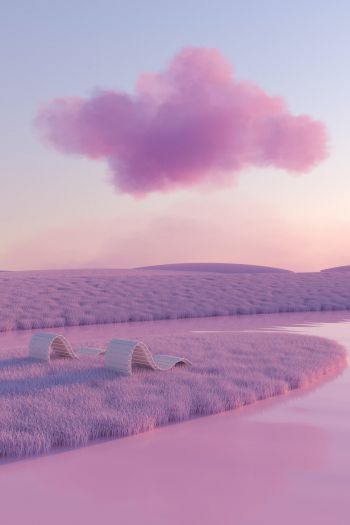 pink spaces, cloud Wallpaper 640x960
