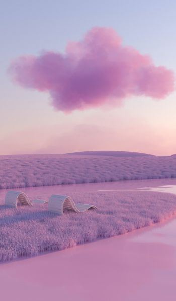 pink spaces, cloud Wallpaper 600x1024