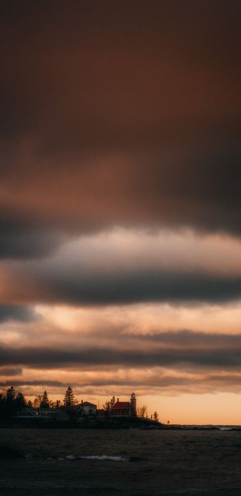 cloudy sky, nature Wallpaper 1080x2220