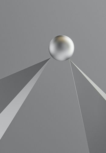 ball, 3D image Wallpaper 1668x2388