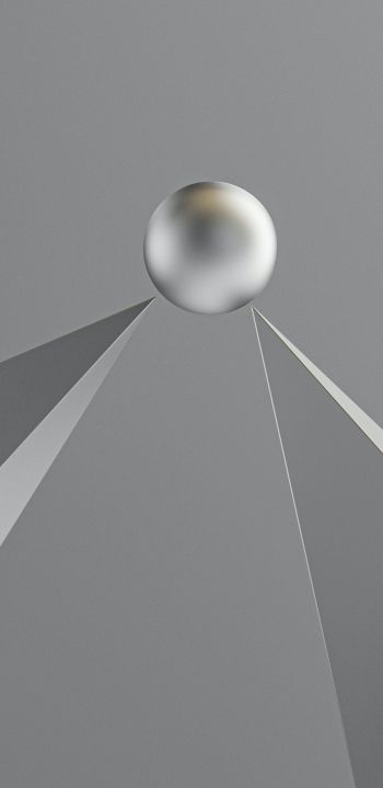 ball, 3D image Wallpaper 1080x2220