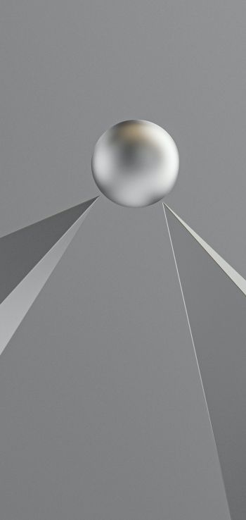 ball, 3D image Wallpaper 1080x2280