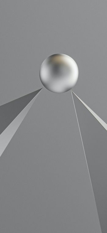 ball, 3D image Wallpaper 1125x2436