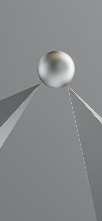 ball, 3D image Wallpaper 1080x2340
