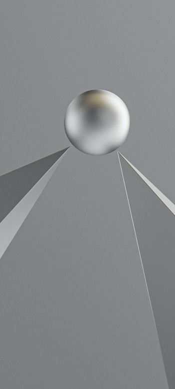 ball, 3D image Wallpaper 1080x2400