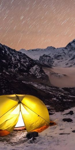 tent, highlands Wallpaper 720x1440