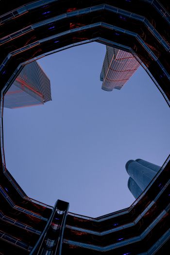 Tower, skyscrapers, sky Wallpaper 640x960