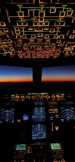 aircraft cabin, aircraft, aviation Wallpaper 1080x2340