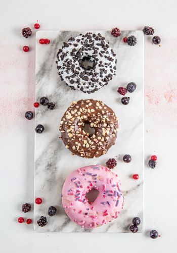 donuts, food, dessert Wallpaper 1668x2388