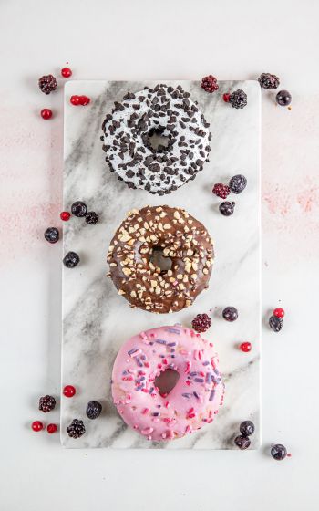 donuts, food, dessert Wallpaper 1600x2560