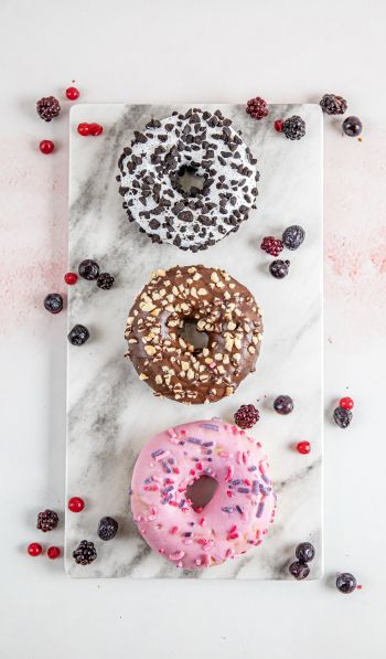 donuts, food, dessert Wallpaper 600x1024