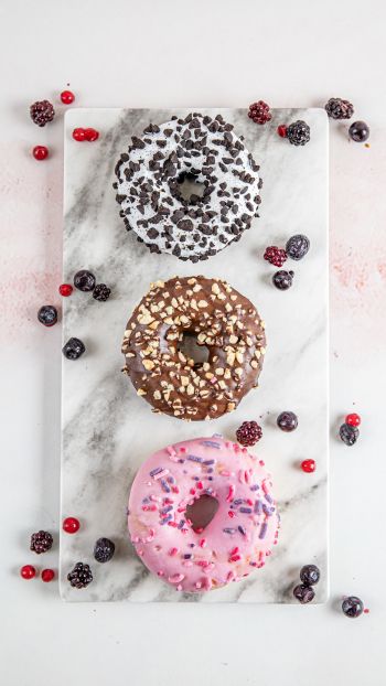donuts, food, dessert Wallpaper 1440x2560