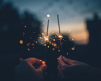 sparklers, New Year, romance Wallpaper 1280x1024
