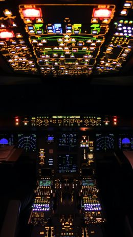 aircraft cabin, aircraft, aviation Wallpaper 640x1136