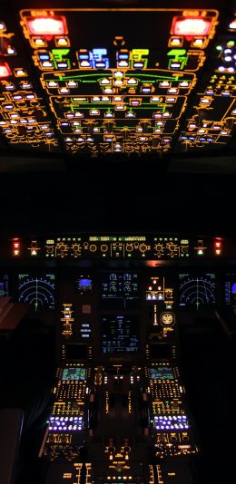 aircraft cabin, aircraft, aviation Wallpaper 1440x2960