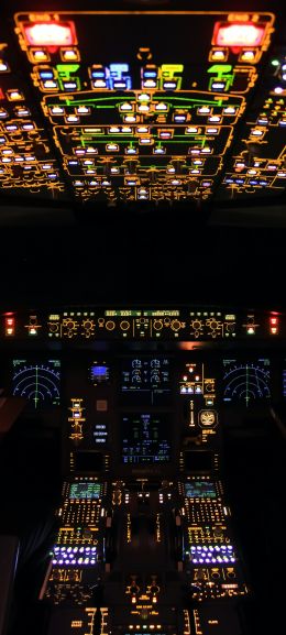 aircraft cabin, aircraft, aviation Wallpaper 1080x2400