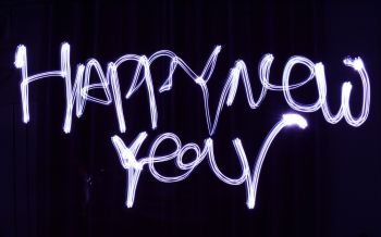 New Year, neon, long exposure Wallpaper 1920x1200