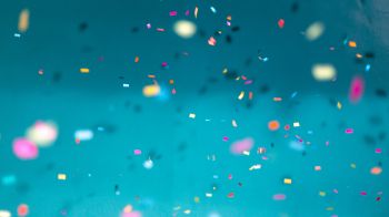 sequins, holiday, blue background Wallpaper 1366x768