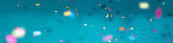 sequins, holiday, blue background Wallpaper 1590x400