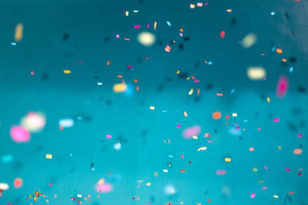 sequins, holiday, blue background Wallpaper 4290x2860