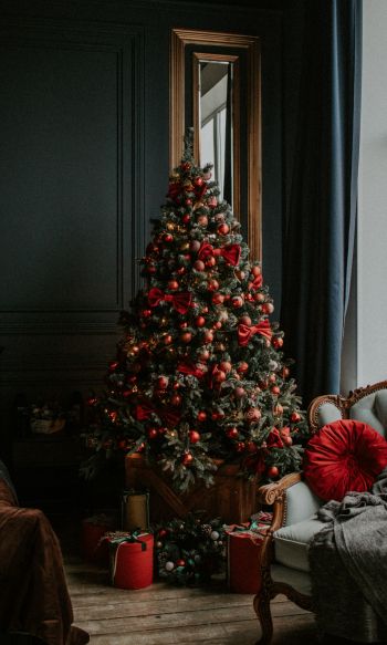 Christmas tree, New Year, holidays Wallpaper 1200x2000