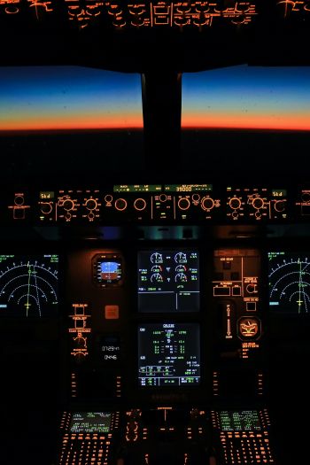 aircraft cockpit, aircraft, dashboard Wallpaper 640x960
