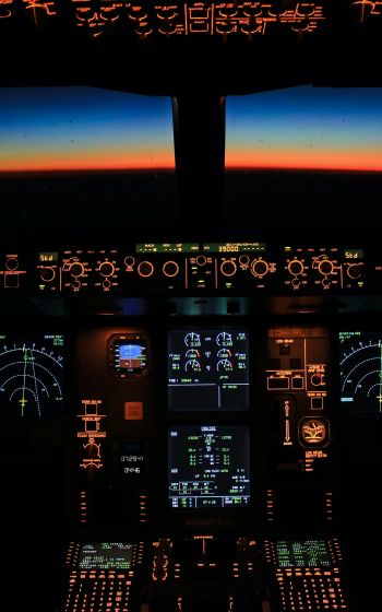 aircraft cockpit, aircraft, dashboard Wallpaper 1200x1920