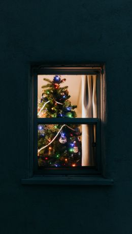 Magic, tree, new year Wallpaper 640x1136