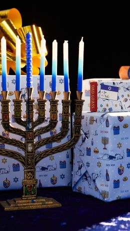 Hanukkah, holiday, candles Wallpaper 2160x3840