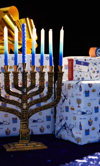 Hanukkah, holiday, candles Wallpaper 1200x2000