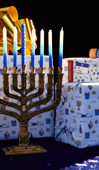 Hanukkah, holiday, candles Wallpaper 600x1024
