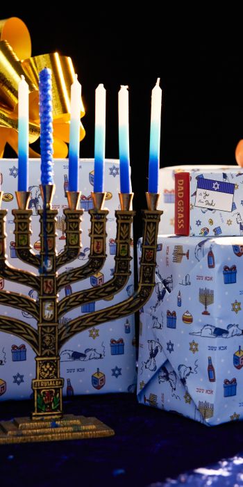 Hanukkah, holiday, candles Wallpaper 720x1440