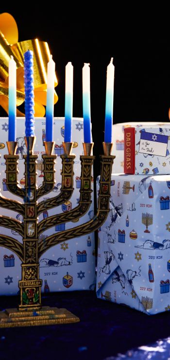 Hanukkah, holiday, candles Wallpaper 720x1520