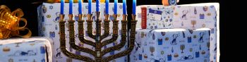 Hanukkah, holiday, candles Wallpaper 1590x400