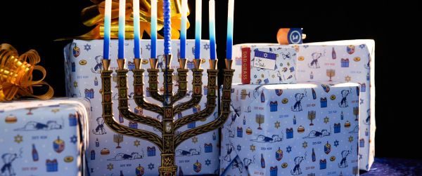 Hanukkah, holiday, candles Wallpaper 3440x1440