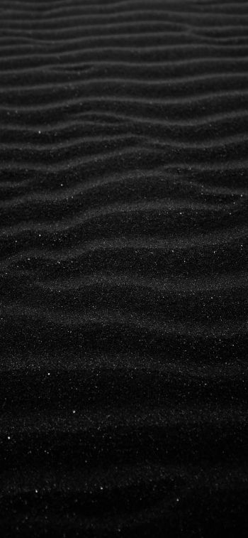 Black Volga, sand, black Wallpaper 1242x2688