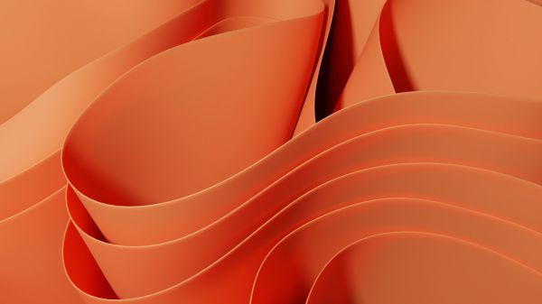 Обои 1600x900 Сочный цвет, оранжевый, абстракция
