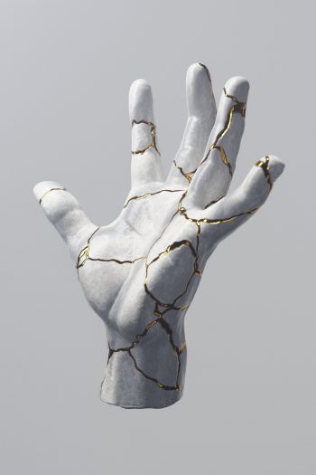 Hand, art, minimalism Wallpaper 640x960
