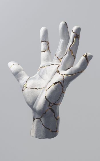 Hand, art, minimalism Wallpaper 1600x2560