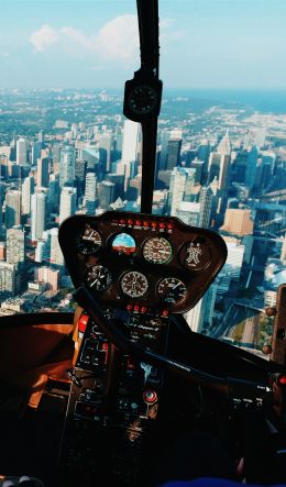 helicopter cockpit, helicopter, aviation Wallpaper 600x1024