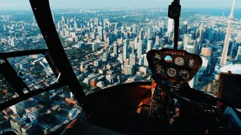 helicopter cockpit, helicopter, aviation Wallpaper 1280x720