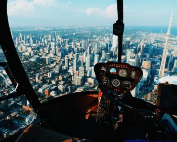 helicopter cockpit, helicopter, aviation Wallpaper 1280x1024