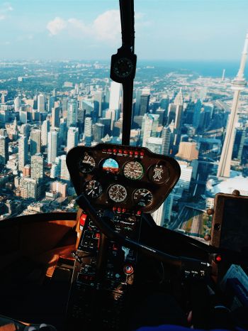 helicopter cockpit, helicopter, aviation Wallpaper 2048x2732
