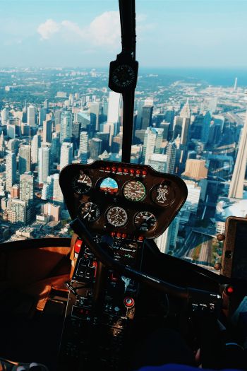 helicopter cockpit, helicopter, aviation Wallpaper 640x960