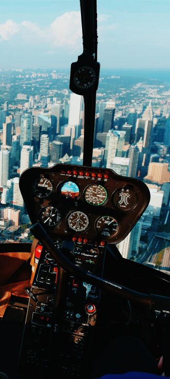 helicopter cockpit, helicopter, aviation Wallpaper 720x1600