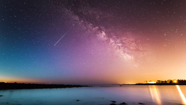 stars, shooting star, starry sky Wallpaper 1280x720