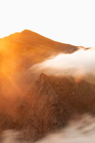 mountains, clouds Wallpaper 640x960