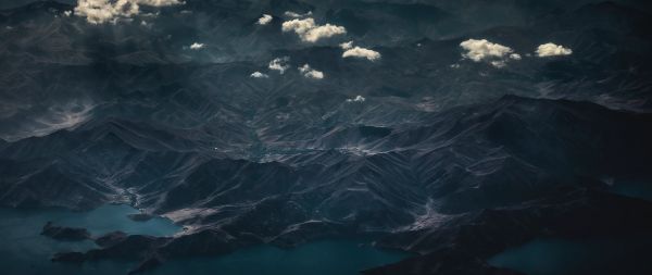 mountains, rocks, sea Wallpaper 2560x1080